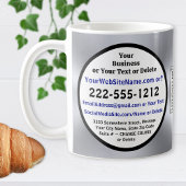 Coffee Mugs with Company LOGO, QR CODE, PHOTO
