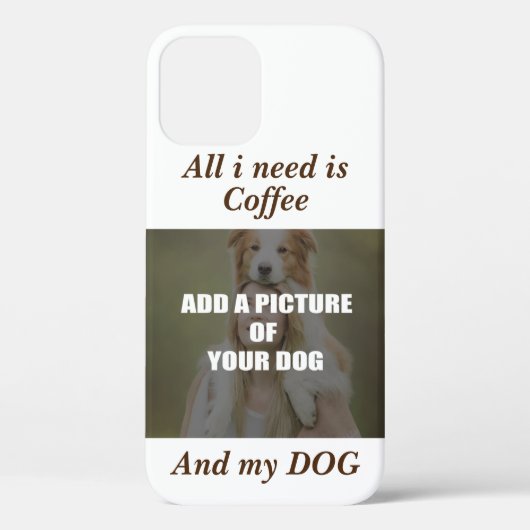 Coffee & my Dog Throw Pillow Case-Mate iPhone Case (Achterkant)