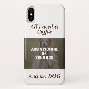 Coffee & my Dog Throw Pillow iPhone X Hoesje