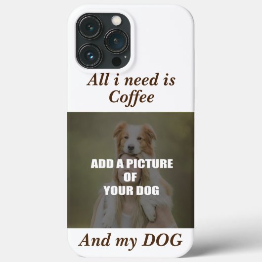 Coffee & my Dog Throw Pillow Case-Mate iPhone Case (Achterkant)