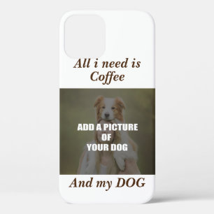 Coffee & my Dog Throw Pillow iPhone 12 Pro Hoesje