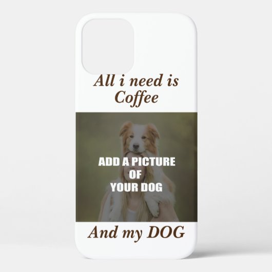 Coffee & my Dog Throw Pillow Case-Mate iPhone Case (Achterkant)