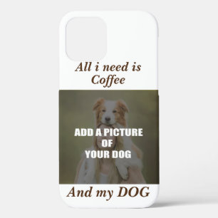 Coffee & my Dog Throw Pillow iPhone 12 Pro Hoesje