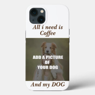 Coffee & my Dog Throw Pillow iPhone 13 Hoesje