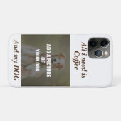 Coffee & my Dog Throw Pillow Case-Mate iPhone Case (Achterkant (horizontaal))