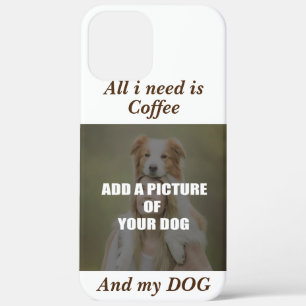 Coffee & my Dog Throw Pillow iPhone 12 Pro Max Hoesje