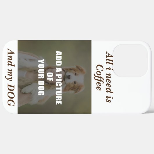 Coffee & my Dog Throw Pillow Case-Mate iPhone Case (Achterkant / Rechts)