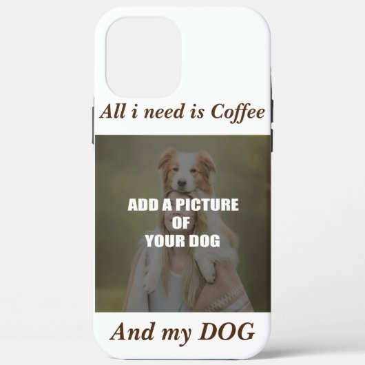 Coffee & my Dog Throw Pillow Case-Mate iPhone Case (Achterkant)