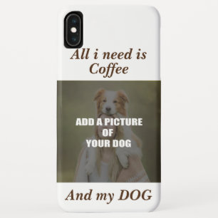 Coffee & my Dog Throw Pillow iPhone XS Max Hoesje