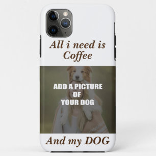 Coffee & my Dog Throw Pillow iPhone 11 Pro Max Hoesje