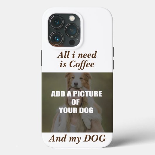 Coffee & my Dog Throw Pillow Case-Mate iPhone Case (Achterkant)