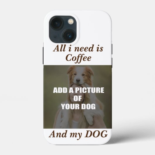 Coffee & my Dog Throw Pillow Case-Mate iPhone Case (Achterkant)