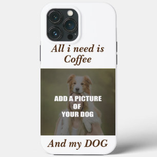 Coffee & my Dog Throw Pillow iPhone 13 Pro Max Hoesje