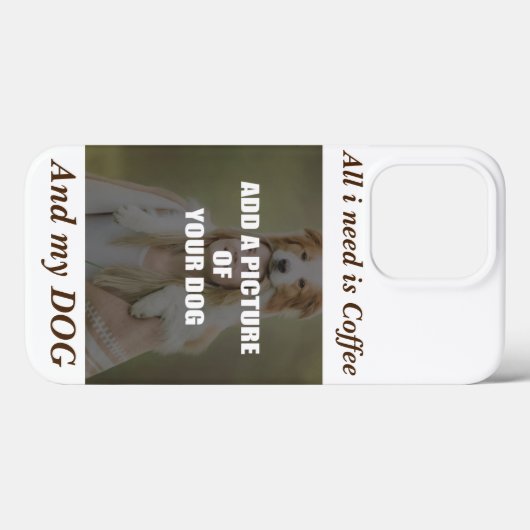 Coffee & my Dog Throw Pillow Case-Mate iPhone Case (Achterkant (horizontaal))