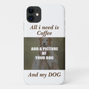 Coffee & my Dog Throw Pillow iPhone 11 Hoesje