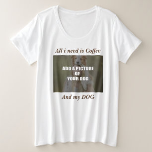 Coffee & my Dog Throw Pillow Grote Maat T-shirt