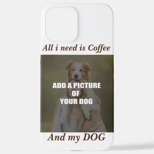 Coffee & my Dog Throw Pillow iPhone Hoesje (Achterkant)