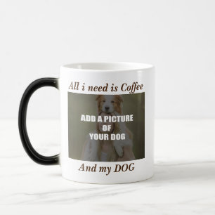 Coffee & my Dog Throw Pillow Magische Mok