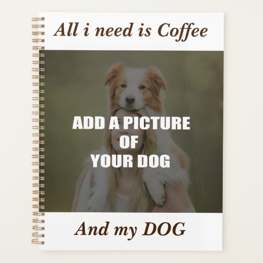 Coffee & my Dog Throw Pillow Planner (Voorkant)