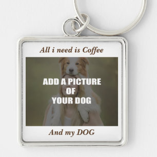Coffee & my Dog Throw Pillow Sleutelhanger
