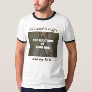 Coffee & my Dog Throw Pillow T-shirt