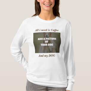 Coffee & my Dog Throw Pillow T-shirt