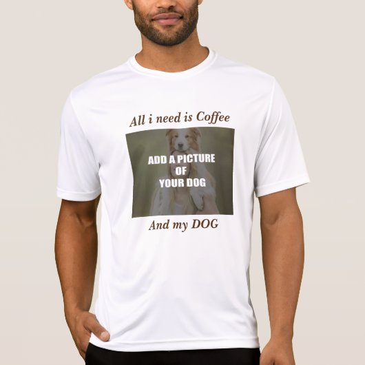 Coffee & my Dog Throw Pillow T-shirt (Voorkant)