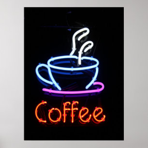 Coffee Neon Sign Poster