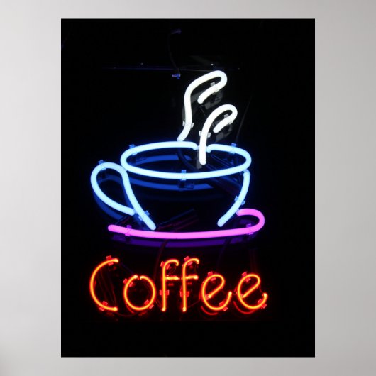 Coffee Neon Sign Poster (Voorkant)