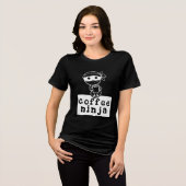 Coffee Ninja Tri-Blend Shirt (Voorkant volledig)