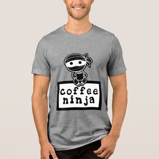 Coffee Ninja Tri-Blend Shirt (Voorkant)