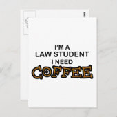 Coffee nodig - Wettelijke student Briefkaart (Voorkant / Achterkant)