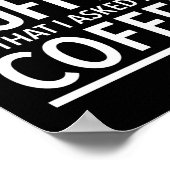 Coffee opinion grappig citaat wit poster (Hoek)