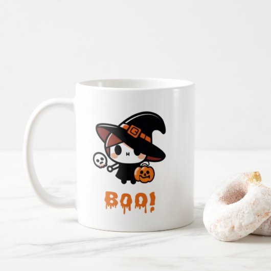 Coffee or tea mug (cup) Halloween Koffiemok (Met donut)