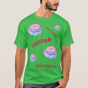 Coffee pack cups pastel cappuccino t-shirt