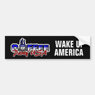 COFFEE Party USA WAKE AMERIKA OP Bumpersticker