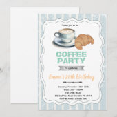 Coffee pastry party invitation (Devant / Derrière)