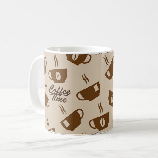 Coffee pattern koffiemok (Voorkant links)