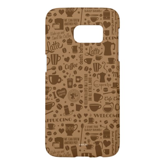 Coffee Pattern Square Case-Mate Samsung Galaxy Hoesje (Achterkant)