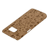 Coffee Pattern Square Case-Mate Samsung Galaxy Hoesje (Onderkant)