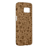 Coffee Pattern Square Case-Mate Samsung Galaxy Hoesje (Back/Rechts)