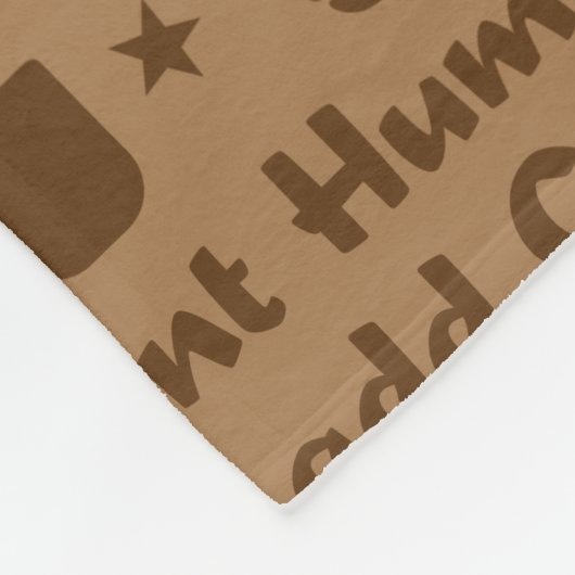 Coffee Pattern Square Fleece Deken (Hoek)