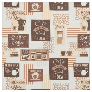 Coffee Pattern-structuur Stof