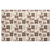 Coffee Pattern-structuur Stof (Fat Quarter)