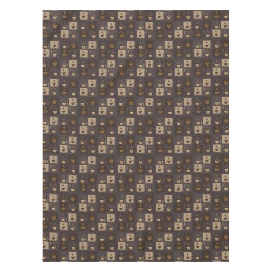 Coffee Pattern Tablecloth Tafelkleed (Voorkant)