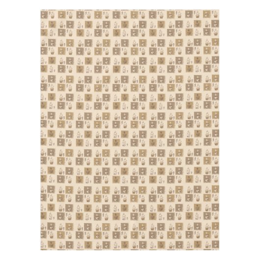 Coffee Pattern Tablecloth Tafelkleed (Voorkant)