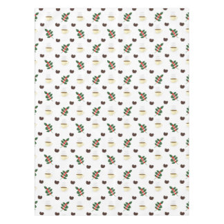 Coffee Pattern with Beans, Cups, and Coffee trees Tafelkleed