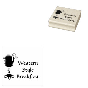Coffee Percolator Westerne Stijl Breakfast Rubb Rubberstempel