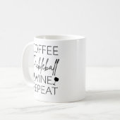 Coffee Pickleball Wine Herhalen Koffiemok (Voorkant links)