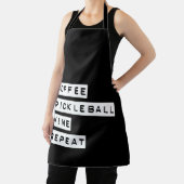 Coffee Pickleball Wine Herhalen Schort (Insitu)